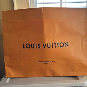 Louis Vuitton Bold Orange Paper Shopping Bag